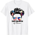 thumbnail image 1 of Half American Half Filipino Philippines Usa Flag Kids Girl T-Shirt, 1 of 4