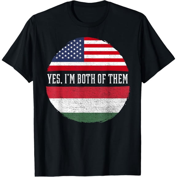 Half American Half Hungarian USA Flag Hungary Heritage DNA T-Shirtmen and women can wear, black, white, gifts