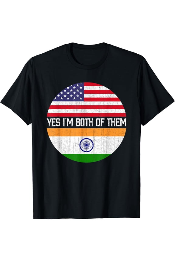 Half American Half Indian USA Flag Family Heritage T-Shirt mens t shirt，black，women，funny，misfits，men，journey