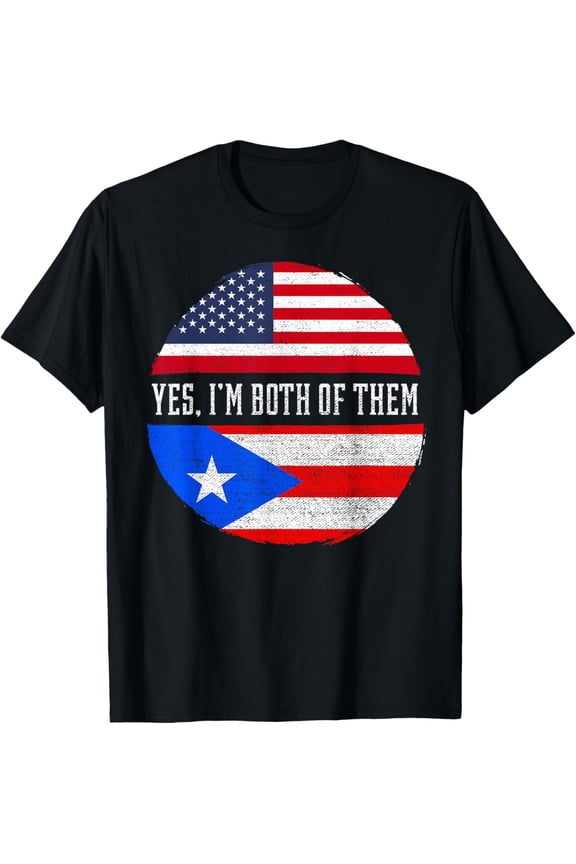 Half American Half Puerto Rican USA Flag Puerto Rico DNA T-Shirt Casual Short Sleeve Shirt
