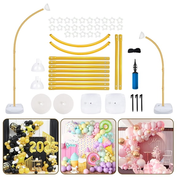 Half Arch Balloon Kit 8.2ft + 6ft Adjustable Party Decoration Stand