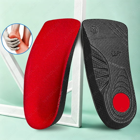 Half Arch Support Orthopedic Insole Flat Foot Orthotic Insoles Insert Shoe Pad For Children Kids Men Women 1 Pair