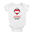 thumbnail image 1 of Half Austrian Is Better Than None Baby Romper Bodysuit For Boy Girl (White, 0-3 Months), 1 of 5