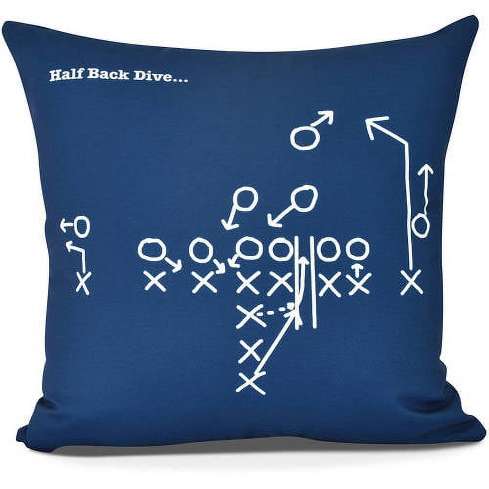 Half Back Dive Geometric Print Outdoor Pillow