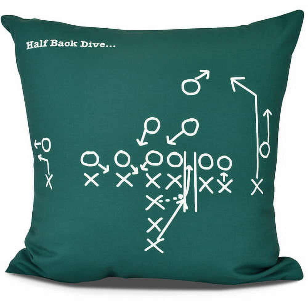 Half Back Dive Geometric Print Outdoor Pillow