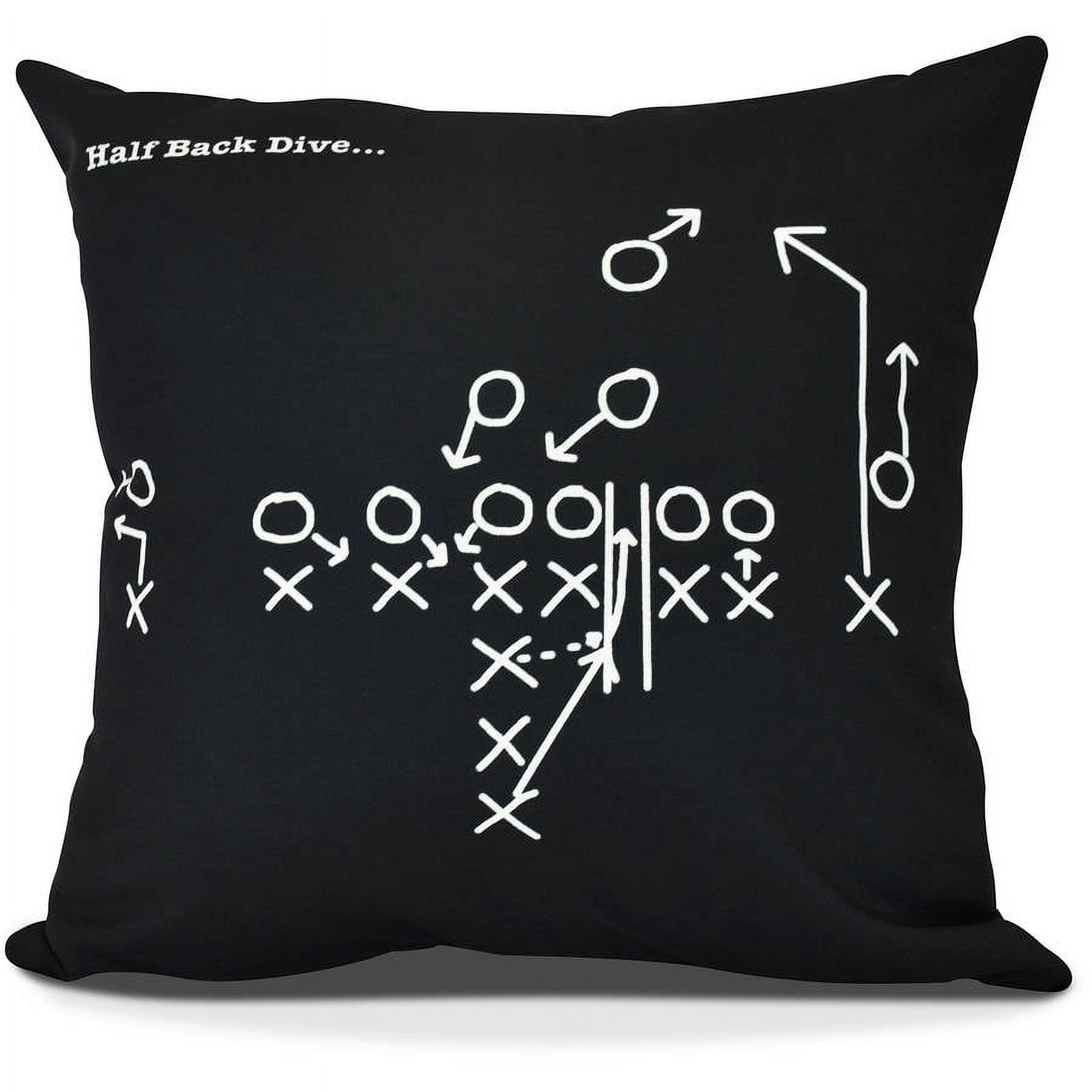 Half Back Dive Geometric Print Outdoor Pillow