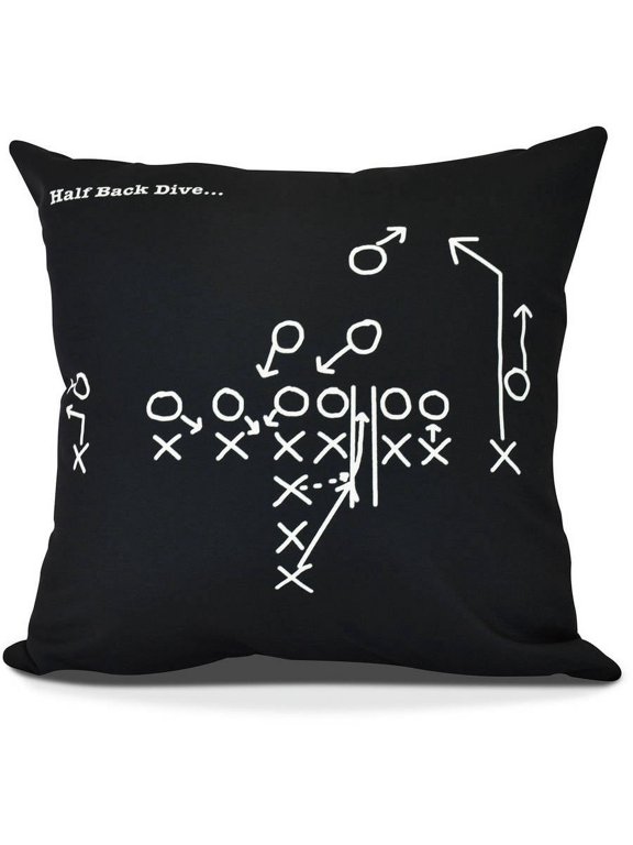 Half Back Dive Geometric Print Outdoor Pillow