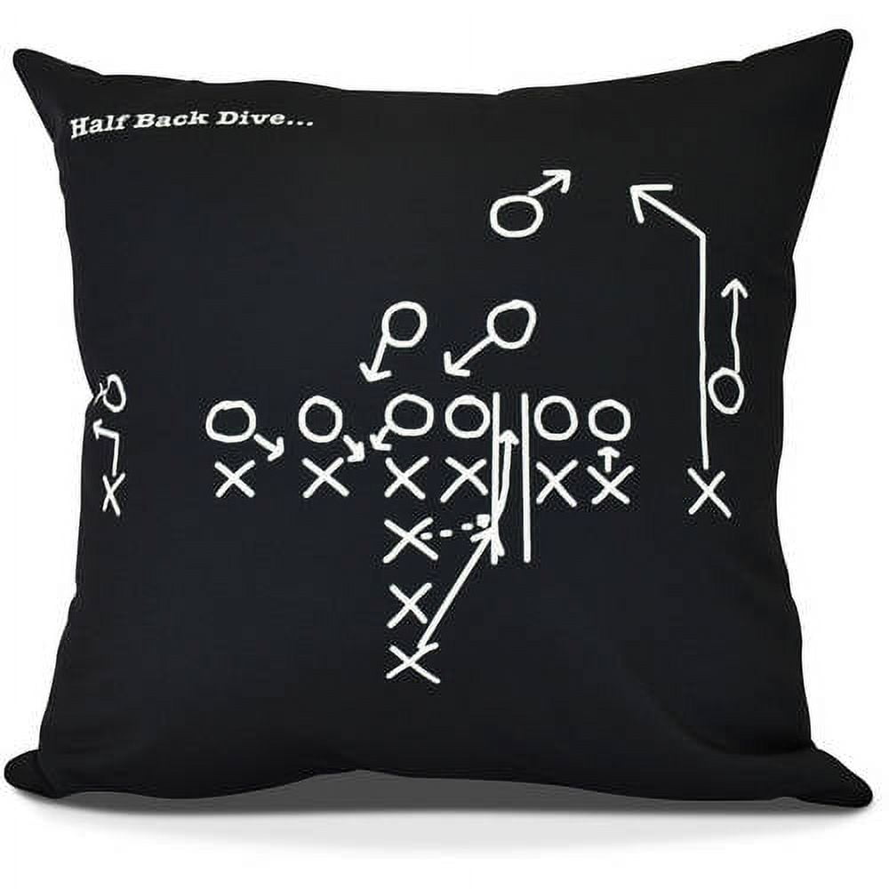 Half Back Dive Geometric Print Outdoor Pillow