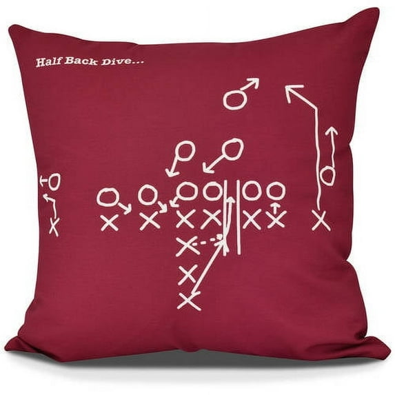 Half Back Dive Geometric Print Pillow