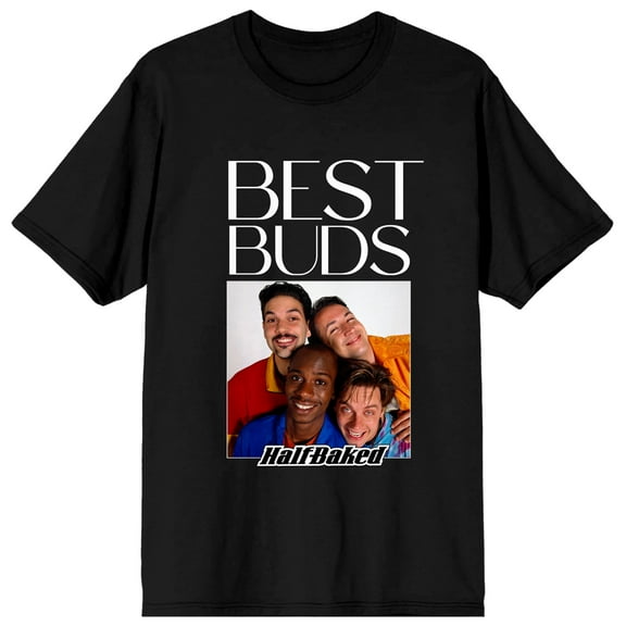 Half-Baked Best Buds Crew Neck Short Sleeve Men's Black T-shirt-Small