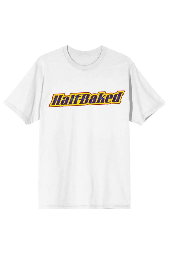 Half-Baked Colored Logo Crew Neck Short Sleeve Women's White T-shirt-Medium
