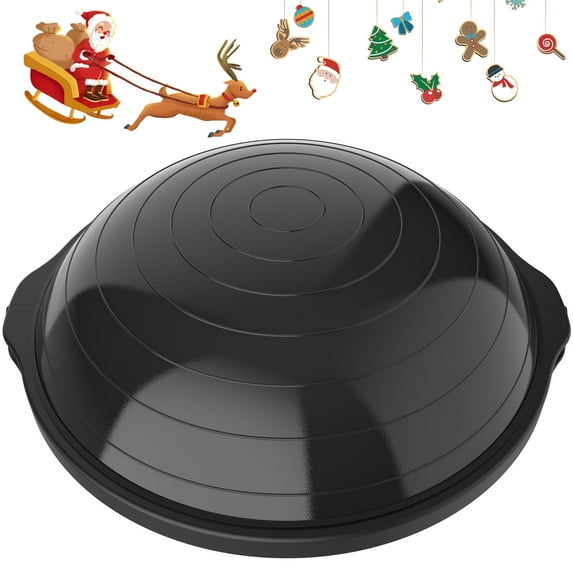 Half Balance Ball, Half Ball Balance Trainer with Resistance Bands, Half Yoga Ball for Strength Training, 26In, Black