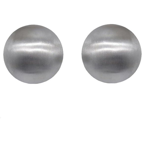 Half Ball Dome Stud Earrings 925 Sterling Silver Post Pin for Women Silver Plated Round Moon Post Studs Minimalist Fashion Boho Christmas Festival Ornament Jewelry (silver)