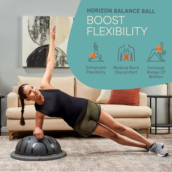 Half  Ball Trainer - Stability Ball for Exercise, Full-Body Workouts, Home Gym, and Physical Therapy