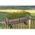 Half Barrel Adjustable Deck Railing Planter 20 inch