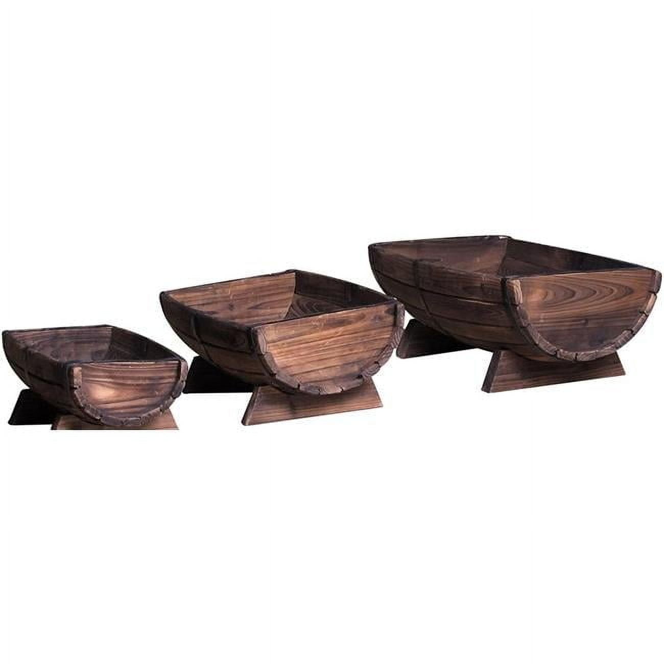 Half Barrel Planter Set, 3 Piece