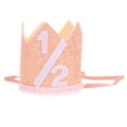 thumbnail image 1 of LHX Half Birthday Hat Caps Decorative Kids Party 1/2 Decorations Children Headwear Hats for The Crown Toddler, 1 of 6