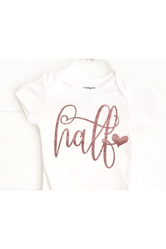 Half Birthday Outfit Baby Girl Birthday Outfit Six Month Birthday Outfit Rose Gold Baby Gi