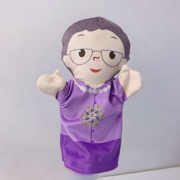 Half-Body Character Hand Puppet Parent-Child Interactive Toy Family Early Education Puzzle Plush Toy School Kindergarten Role-Playing Teaching Props Holiday Gift