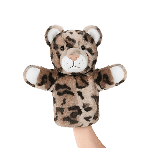 Half-Body Jungle Animal Hand Puppets (Giraffe, Cow, Pig & More) - Soft Plush Parent-Chi Interaction Glove Puppets, Educational Role-Play Toys