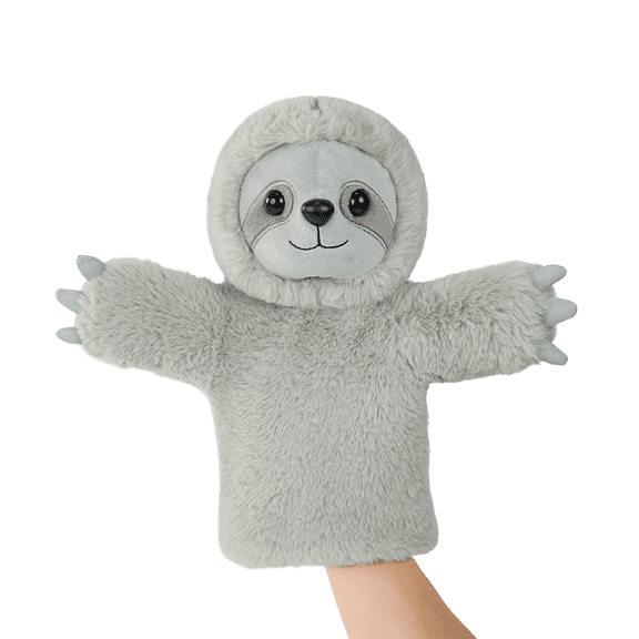 Half-Body Jungle Animal Hand Puppets (Giraffe, Cow, Pig & More) - Soft Plush Parent-Chi Interaction Glove Puppets, Educational Role-Play Toys