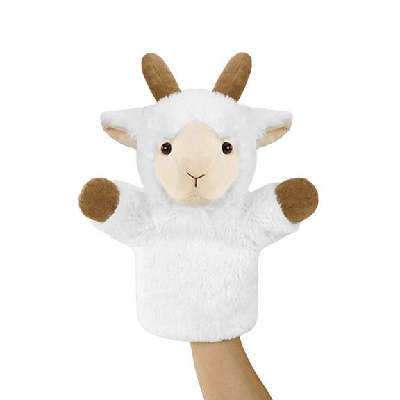 Half-Body Jungle Animal Hand Puppets (Giraffe, Cow, Pig & More) - Soft Plush Parent-Chi Interaction Glove Puppets, Educational Role-Play Toys