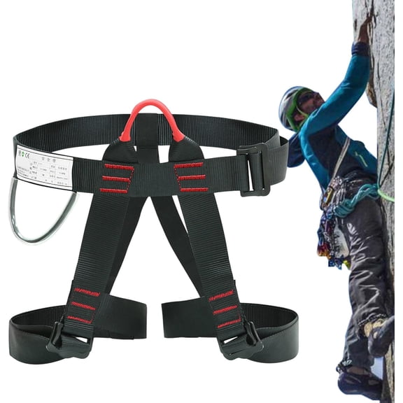 Half Body Roofing Harness, Outdoor Half Body Seat Belts, Versatile Climbing Equipment for Fire Rescue, Black