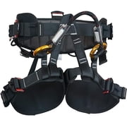 Half Body Tree Climbing Harness with Thickened Waist Support, Adjustable Safety Belt for Arborist and Rescue Work