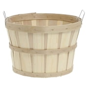 Half Bushel Oval Baskets with Side Handles, Set of 6, Brown