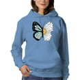 thumbnail image 1 of Half Butterfly Half Daisy Hoodie Women -Image by Shutterstock, Female XX-Large, 1 of 4