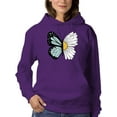 thumbnail image 1 of Half Butterfly Half Daisy Hoodie Women -Image by Shutterstock, Female x-Large, 1 of 4