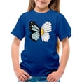 thumbnail image 1 of Half Butterfly Half Daisy T-Shirt Juniors -Image by Shutterstock,  Medium, 1 of 4