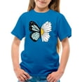 thumbnail image 1 of Half Butterfly Half Daisy T-Shirt Juniors -Image by Shutterstock,  Small, 1 of 4