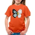 thumbnail image 1 of Half Butterfly Half Daisy T-Shirt Juniors -Image by Shutterstock,  x-Large, 1 of 4