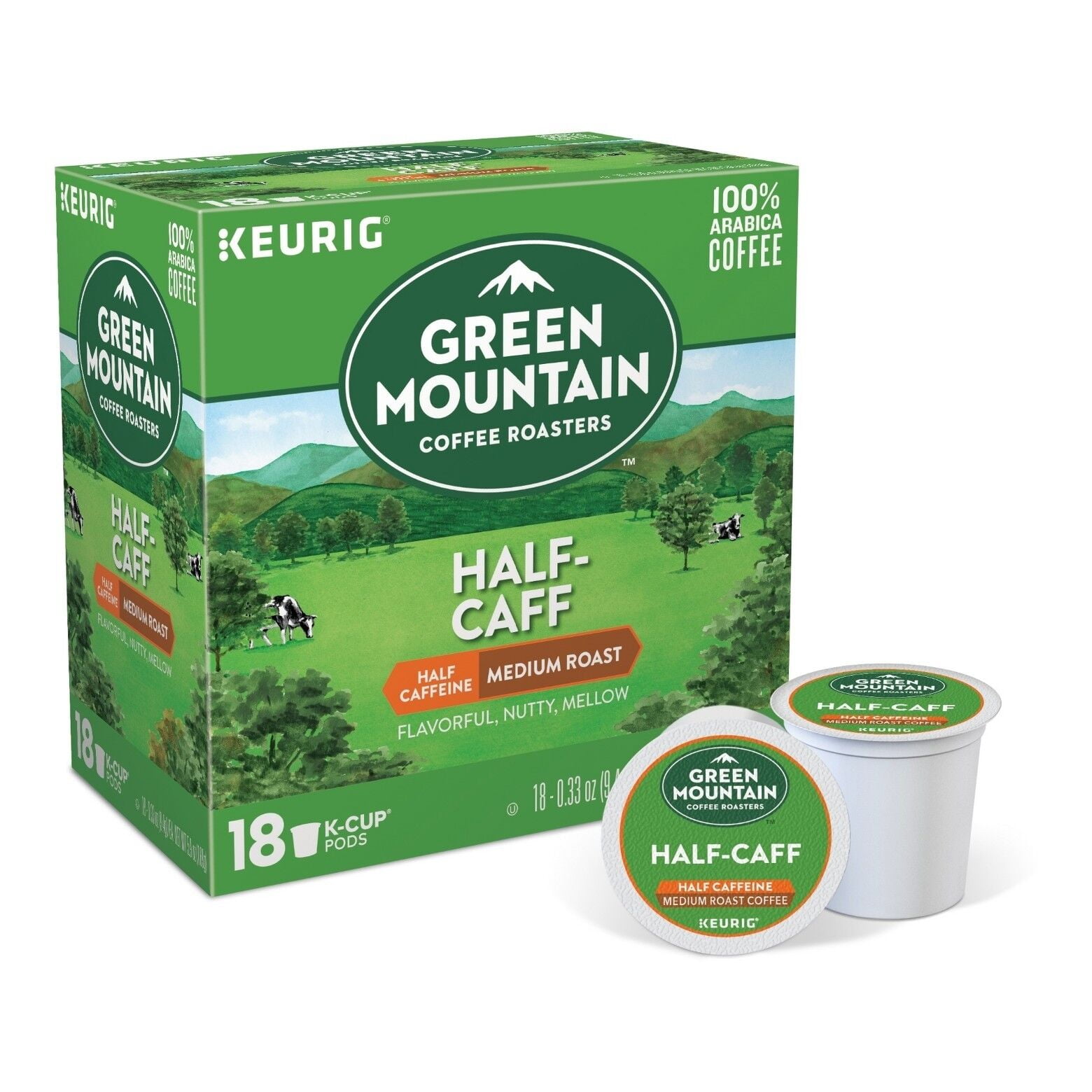 Half Caff Coffee 18 count  K cup Pods