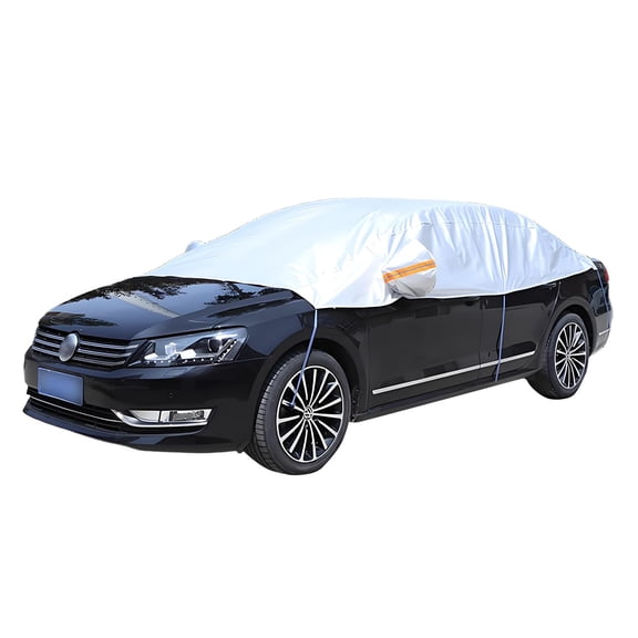 Half Car Cover for SUV, Waterproof & Dustproof & Snowproof Automotive Windshield Covers, All-Weather Auto Sun Protection with Reflective Straps, 161.4" Vehicle Sunroof Cover (SUV)