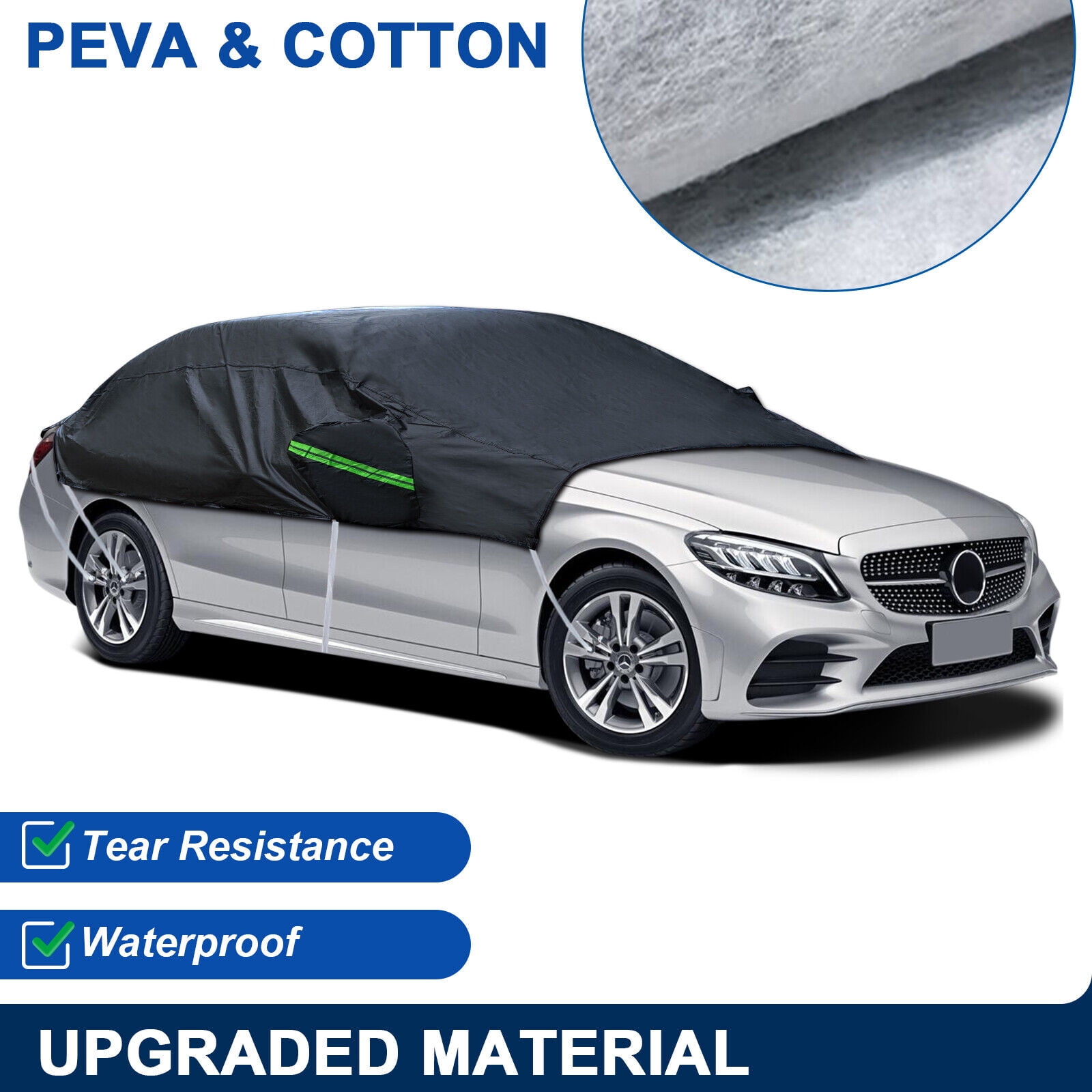 Outdoor Protection Half Car Cover & Windshield Snow Cover for Sedan
