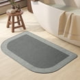 thumbnail image 1 of QiCaiJia Bath Mat, Non Slip Bathroom Rugs, Thin Bath Mat Fits Under Door, Quick Dry Absorbent Washable Bathroom Mat with Rubber Backing, Gray 24"x 35", 1 of 8