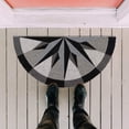 thumbnail image 1 of Evideco Half-Circle Coir Doormat with Bold Compass Rose Design – 30x15 Inch Black and Gray Geometric Welcome Mat – Non-Slip PVC Backing for Indoor/Outdoor Use, 1 of 7