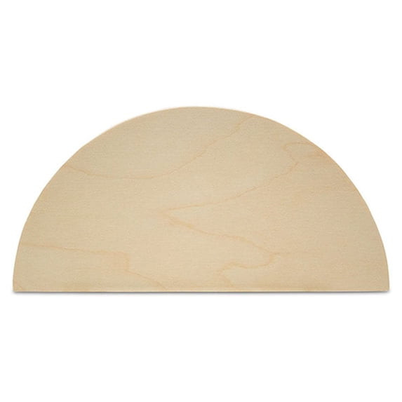 Half Circle Cutouts 8 inch, pack of 25 Semicircle Wooden Cutouts for Crafts, Wood Signs & Unfinished Wood Door Hangers, by Woodpeckers