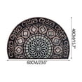 thumbnail image 1 of Half Circle Door Mat Outdoor, Front Door Rug Indoor Outside Entrance, Absorbent Heavy Duty Doormat Non Slip Backing, Black, 1 of 5