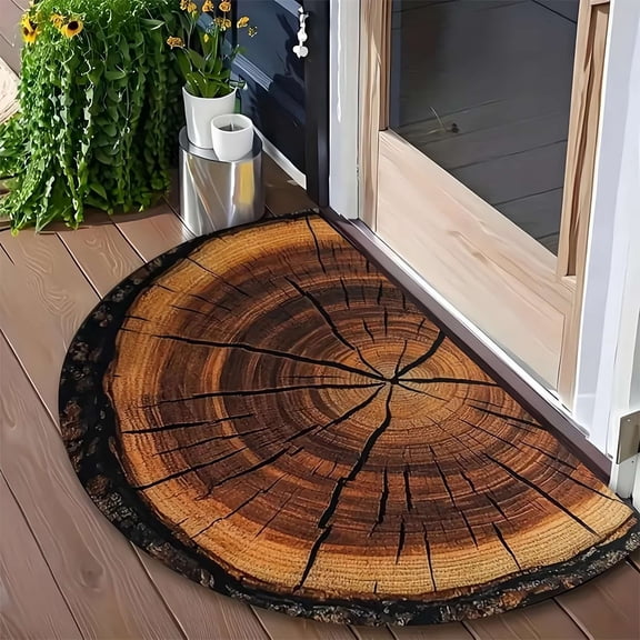 Half Circle Doormat BathMat Semi Round Non-Slip Bathroom Rugs Floor Mat