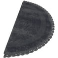 thumbnail image 1 of Half Circle Handcrafted 100% Cotton Bathroom Rug- 22x42 inch, Grey, 1 of 6