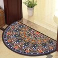 thumbnail image 1 of Half Circle Rug Front Personalised Doormats Entrance Door Welcome Indoor Mats Round Outdoor Outside Inside Rug For Back Door colored flowers, 1 of 7
