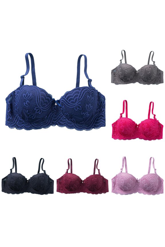 Half Cup Plus Size with Lace Ribbon And Steel Ring Gathered To Support A Stylish Non Sagging Bra 6C Cup Strapless Bra for Women