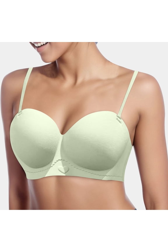 Half Cup Seamless Strapless Bra for Women Side Support Comfortable Lift Sexy Underwire T-Shirt Lingerie