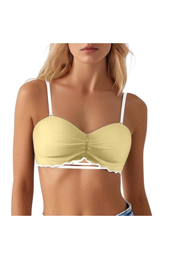Half Cup Seamless Wireless Bra for Women Comfortable Supportive Strapless Bralette No Underwire Lift Small Large Chest