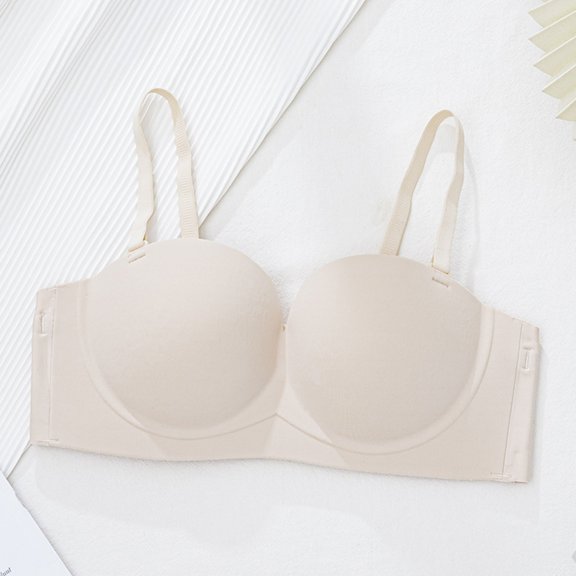 Half Cup Strapless Bra For Women Soft Wireless Design Innerwear For Any Occasion Versatile Under Clothing Wardrobe Addition Running Girl Sports Bra Bras to Wear with A Backless Dress Women Bras plus
