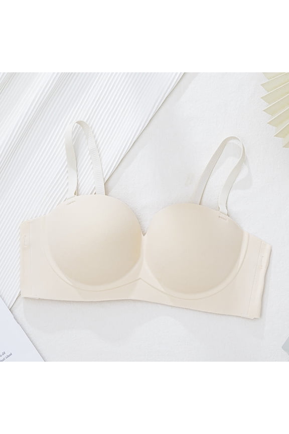 Half Cup Strapless Bra For Women Soft Wireless Design Innerwear For Any Occasion Versatile Under Clothing Wardrobe Addition Running Girl Sports Bra Bras to Wear with A Backless Dress Women Bras plus