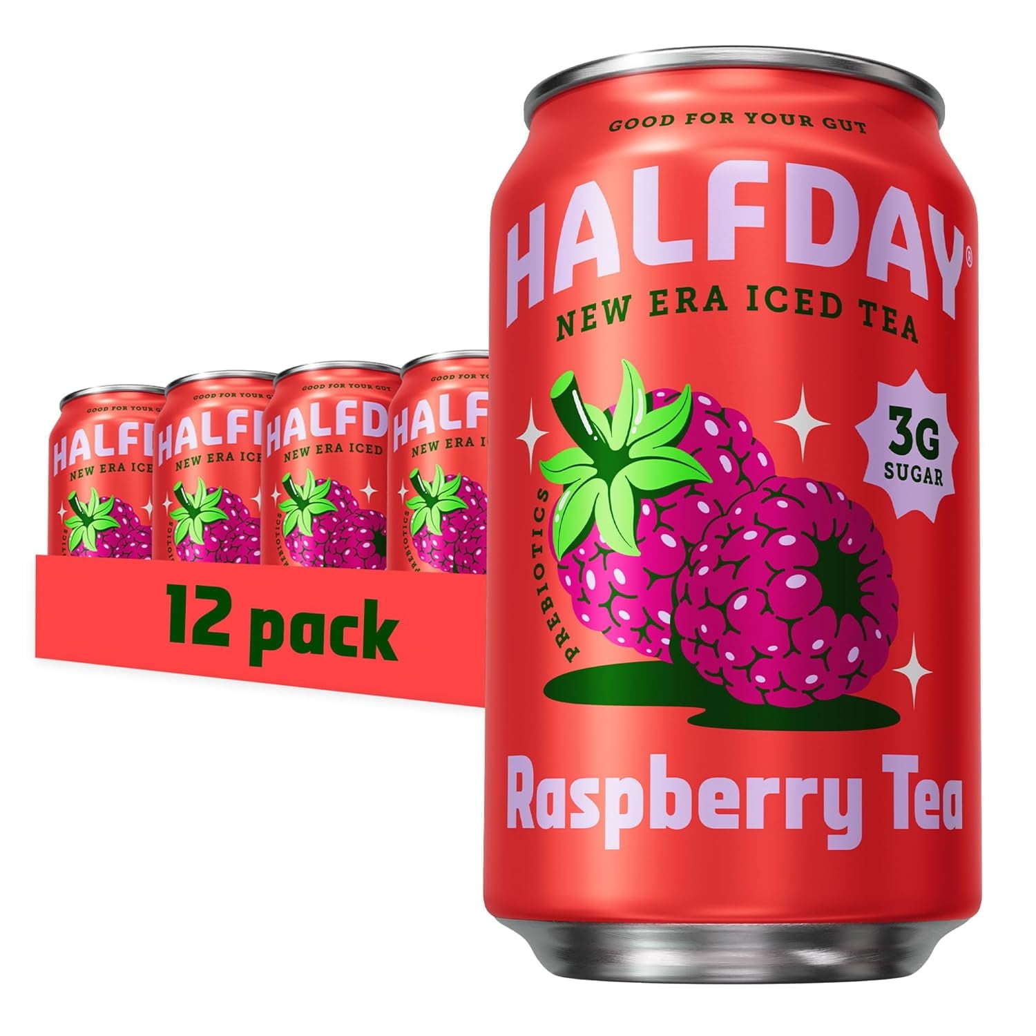 Half Dead Raspberryry Half Day Raspberry Tea, Real Brewed Black Tea with Raspberry Flavor ...